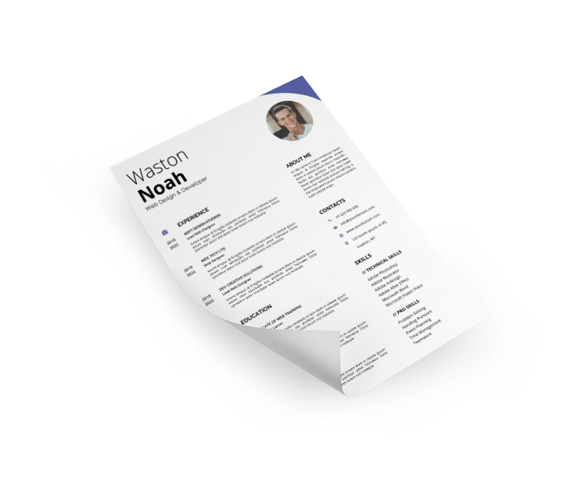 Web Design & Developer Resume